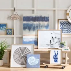 Ty Pennington Blue Abstract Canvas Wall Art, 30x40 -Luxeframe Shop ty pennington blue abstract canvas wall art 30x40 4