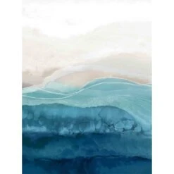 Ty Pennington Blue & White Abstract Canvas Wall Art, 18x24