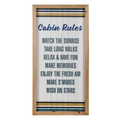 Ty Pennington Cabin Rules Wall Sign, 10x20