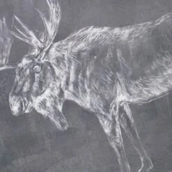 Ty Pennington Framed Moose Sketch Canvas Wall Art, 20x16 -Luxeframe Shop ty pennington framed moose sketch canvas wall art 20x16 6