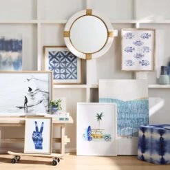 Ty Pennington Glass Framed Peace Sign Print Wall Art, 12x16 -Luxeframe Shop ty pennington glass framed peace sign print wall art 12x16 5