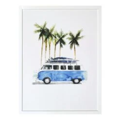 Ty Pennington Glass Framed Surf Days Print Wall Art, 19x25