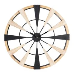 Ty Pennington Round Wood Dartboard Clock, 24"