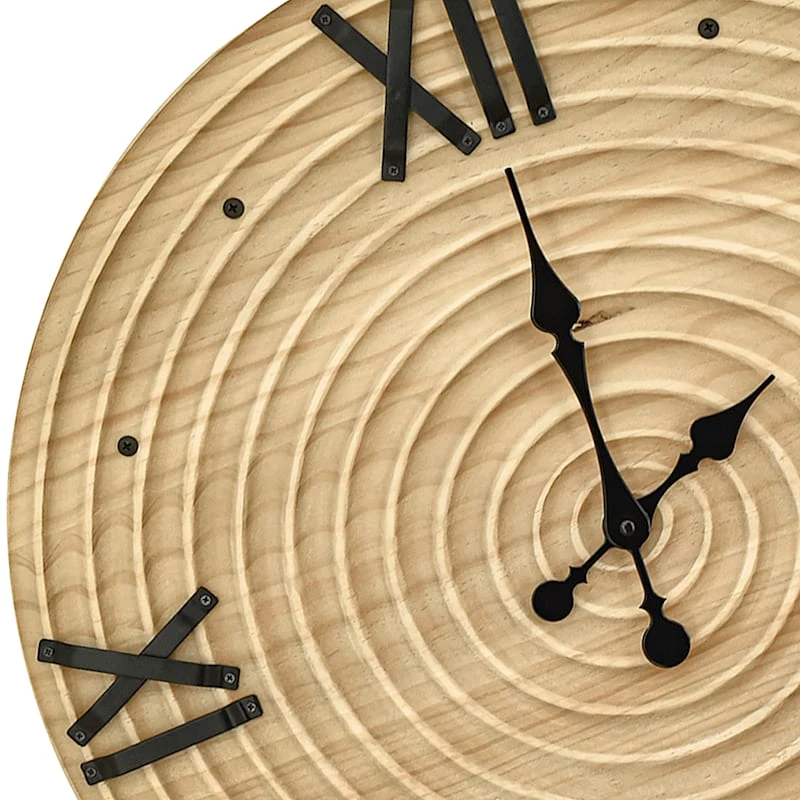 Ty Pennington Wooden Wall Clock, 24" 2 Ty Pennington Wooden Wall Clock, 24" - Image 2