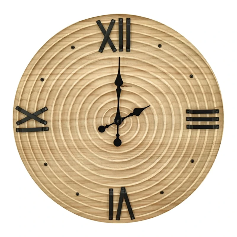 Ty Pennington Wooden Wall Clock, 24" 1 Ty Pennington Wooden Wall Clock, 24"