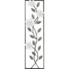 Vertical White Flower Branch Wall Art, 10x36 -Luxeframe Shop vertical white flower branch wall art 10x36 1