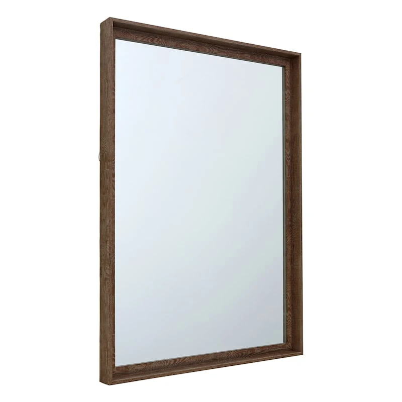 Warm Walnut Wall Mirror, 22x28 2 Warm Walnut Wall Mirror, 22x28 - Image 2