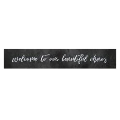 Welcome To Our Beautiful Chaos Canvas Wall Art, 36x6