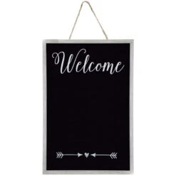 Welcome With Arrow Accent Hanging Chalkboard, 23x35