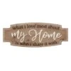 What I Love Most About My Home Is Who I Share It With Wall Sign, 36x14