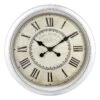 White Beaded Paris Wall Clock, 22" -Luxeframe Shop white beaded paris wall clock 22