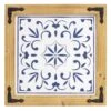 White & Blue Wooden Wall Decor, 20"