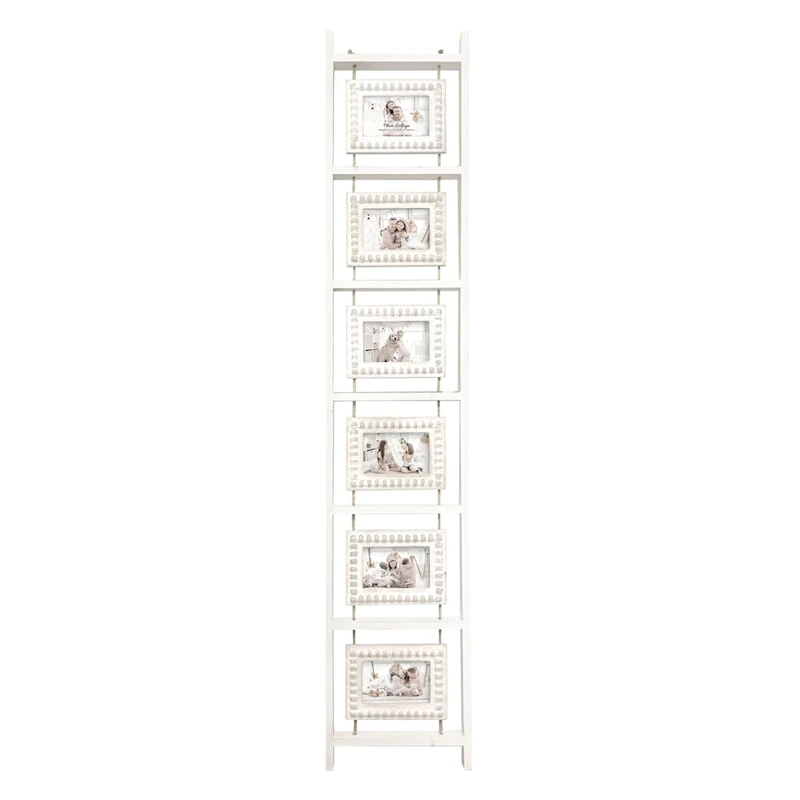 White Collage Ladder Frame, 12x63 1 White Collage Ladder Frame, 12x63