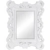 White Engraved Framed Studio Wall Mirror, 20x25 2 White Engraved Framed Studio Wall Mirror, 20x25 -Luxeframe Shop white engraved framed studio wall mirror 20x25 1