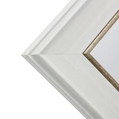 White & Gold Framed Wall Mirror, 22x28 -Luxeframe Shop white gold framed wall mirror 22x28 3