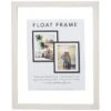 White Linear Profile Floating Wall Frame, 11x14 -Luxeframe Shop white linear profile floating wall frame 11x14 1