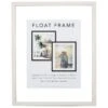 White Linear Profile Floating Wall Frame, 16x20 -Luxeframe Shop white linear profile floating wall frame 16x20 1
