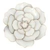 White Metal Wall Flower, 16.5" -Luxeframe Shop white metal wall flower 16.5