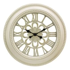 White Studio Cutout Wall Clock, 23"