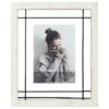 White With Black Wire Floating Wall Frame, 5x7 -Luxeframe Shop white with black wire floating wall frame 5x7 1
