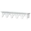 White Wooden Hand Carved Duluth Wall Shelf, 24x5