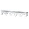 White Wooden Hand Carved Duluth Wall Shelf, 36x6