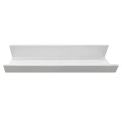 White Wooden Photo Ledge Shelf, 24"