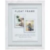 Whitewash Linear Profile Floating Wall Frame, 11x14 -Luxeframe Shop whitewash linear profile floating wall frame 11x14 1