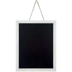 Whitewash Ridged Profile Hanging Chalkboard, 12x16