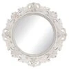 Whitewashed Ornate Wall Mirror, 20" -Luxeframe Shop whitewashed ornate wall mirror 20