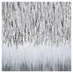 Winter Rain Embellished Canvas Wall Art, 39"