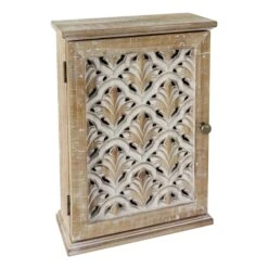 Wood Carved Mini Cabinet, 9x13