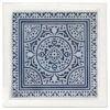 Wood Framed Blue & White Embossed Metal Medallion Wall Decor, 11.5" -Luxeframe Shop wood framed blue white embossed metal medallion wall decor 11.5