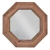 Wood Framed Octagon Wall Mirror, 20" -Luxeframe Shop wood framed octagon wall mirror 20