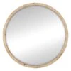 Wood Framed Round Wall Mirror, 30" -Luxeframe Shop wood framed round wall mirror 30