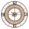 Wood & Metal Round Wall Clock, 24"