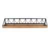 Wood & Metal Wall Shelf, 24x5 -Luxeframe Shop wood metal wall shelf 24x5 1