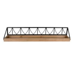 Wood & Metal Wall Shelf, 24x5
