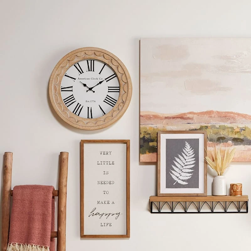 Wood & Metal Wall Shelf, 36x5 1 Wood & Metal Wall Shelf, 36x5