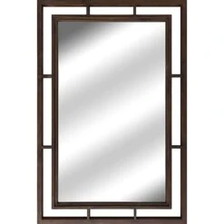 Wood Open Framed Wall Mirror, 24x36