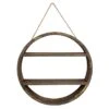 Wooden Round Hanging Wall Shelf, 18" -Luxeframe Shop wooden round hanging wall shelf 18