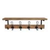 Wooden Shelf With Hooks, 24" -Luxeframe Shop wooden shelf with hooks 24