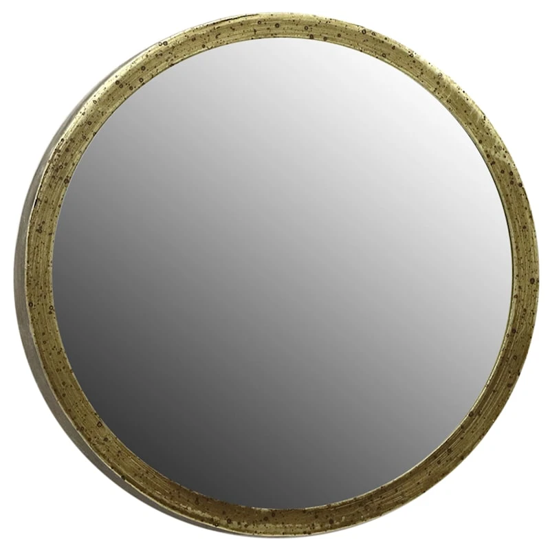 Yellow Accent Round Wall Mirror, 7" 1 Yellow Accent Round Wall Mirror, 7"
