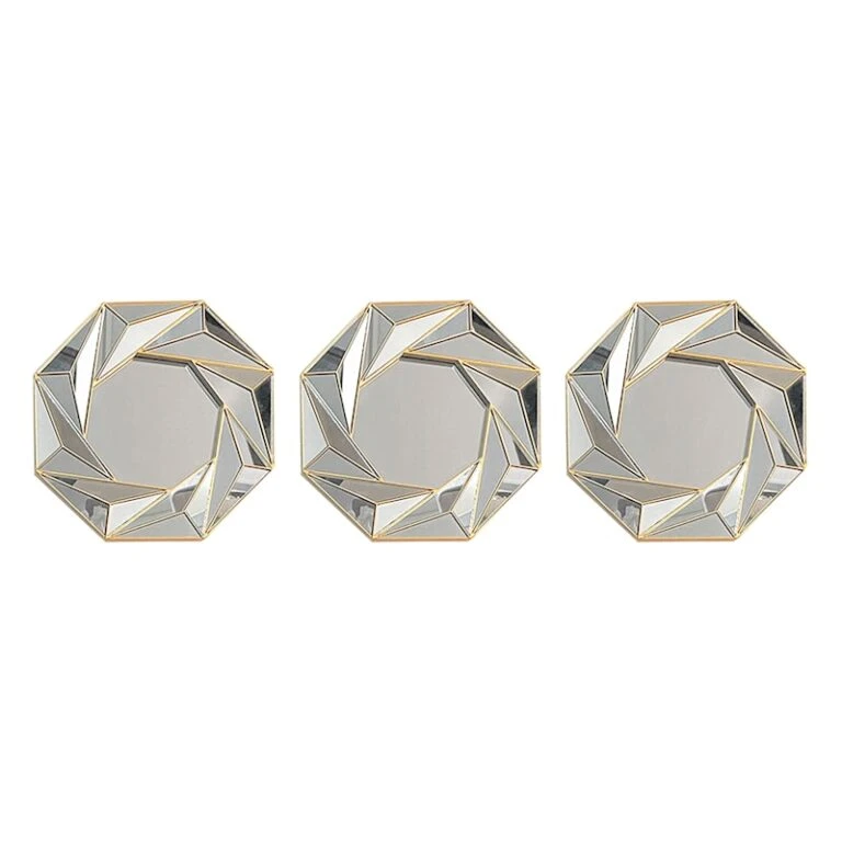 Luxeframe Shop -Luxeframe Shop 10x10 mirrored geo swirl 3pc set 768x768 1